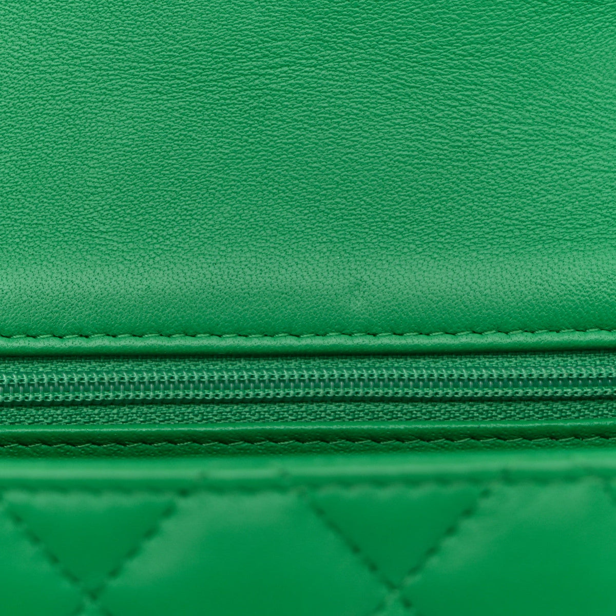 Lambskin Quilted Mini Square Flap Green