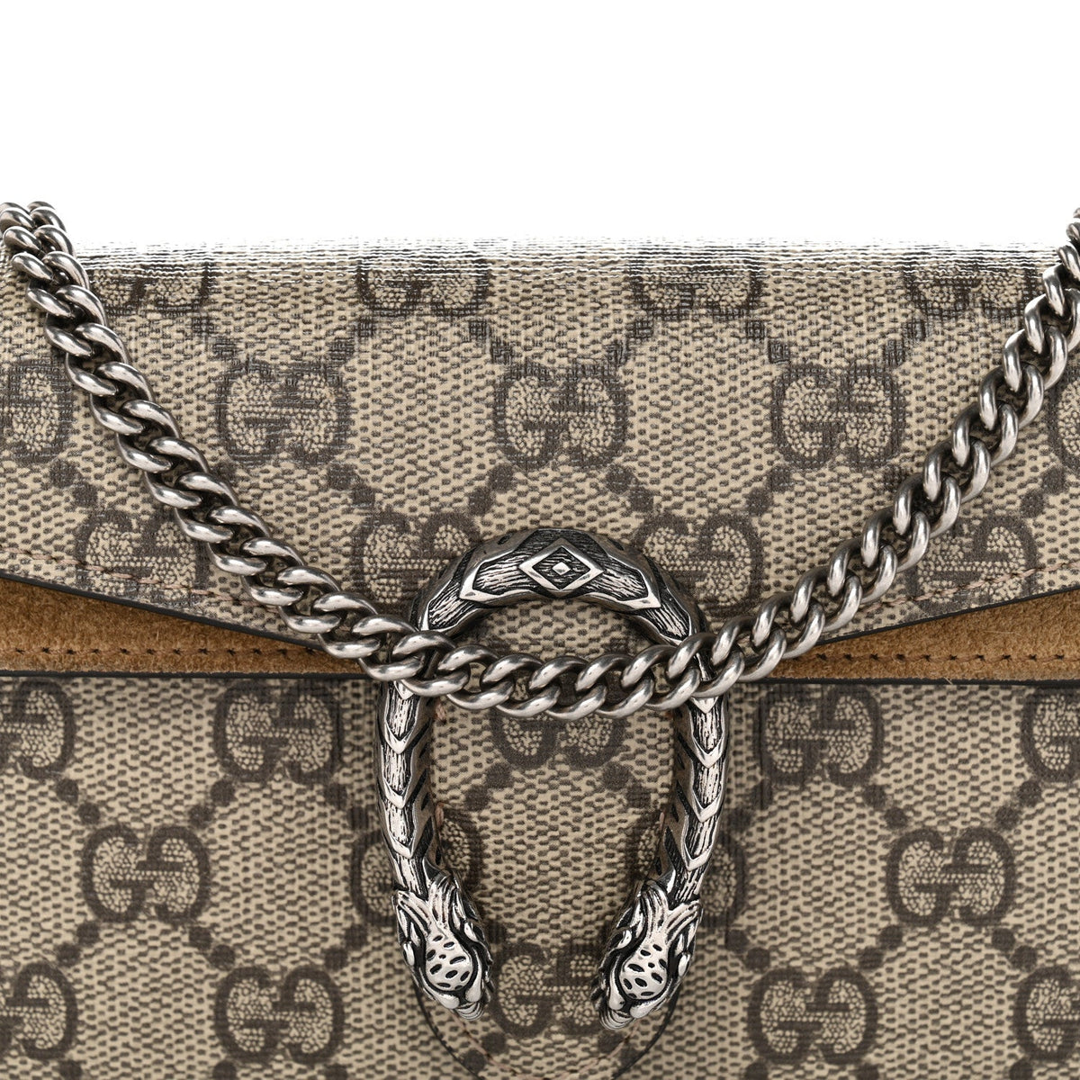 GG Supreme Monogram Super Mini Dionysus Shoulder Bag Taupe