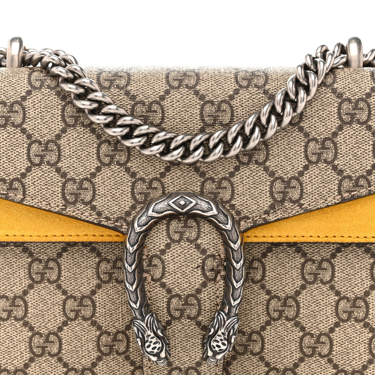 GG Supreme Monogram Mini Dionysus Shoulder Bag Yellow