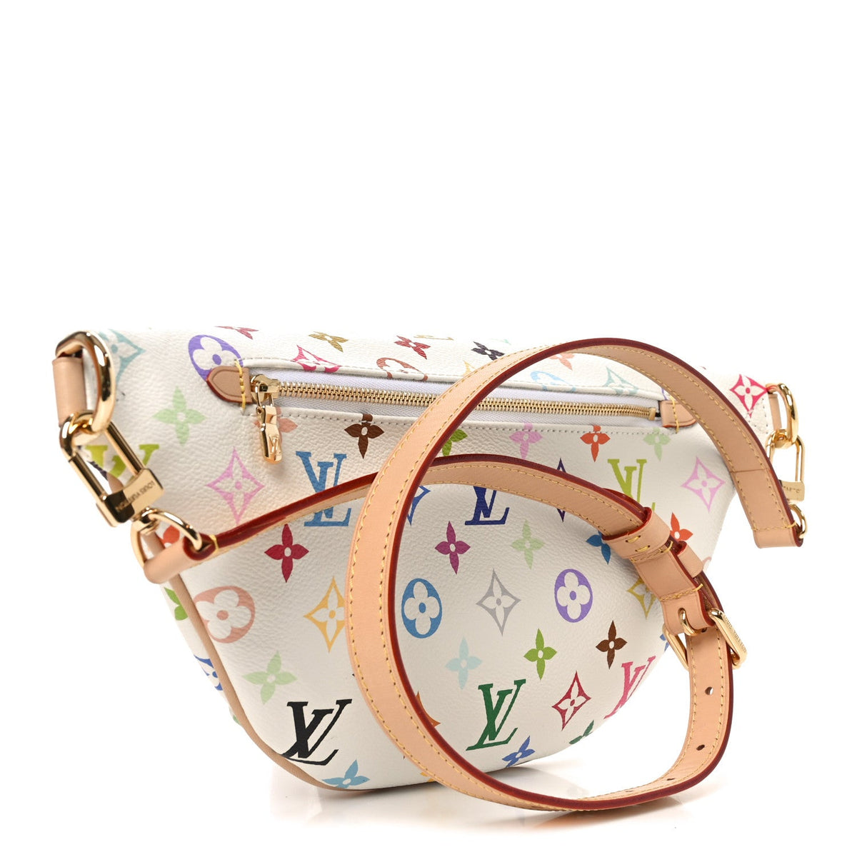 LV X TM Monogram Multicolor High Rise Bumbag White