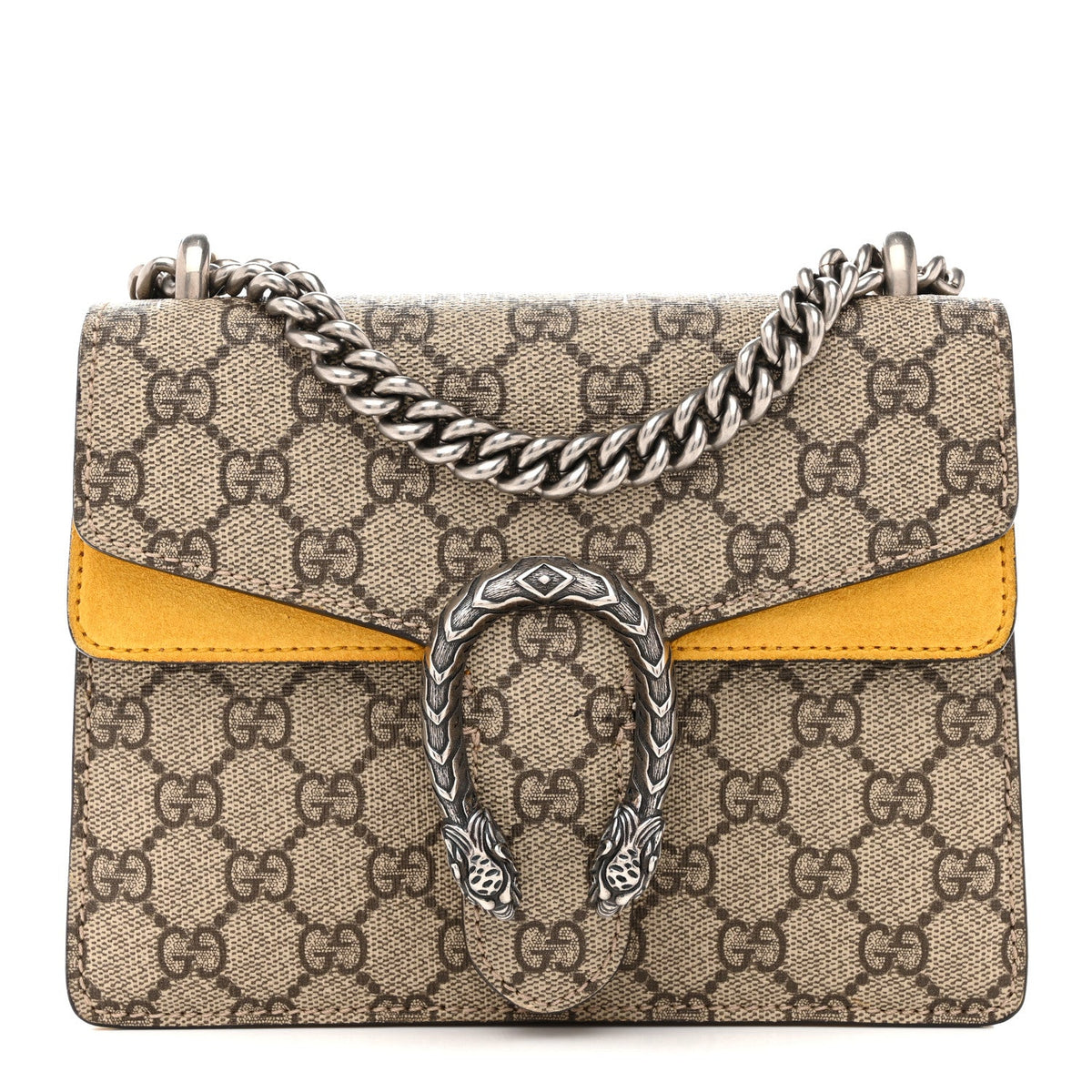 GG Supreme Monogram Mini Dionysus Shoulder Bag Yellow