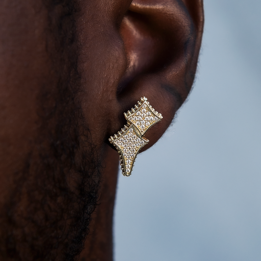 GLD Star Stud Earrings in Yellow Gold