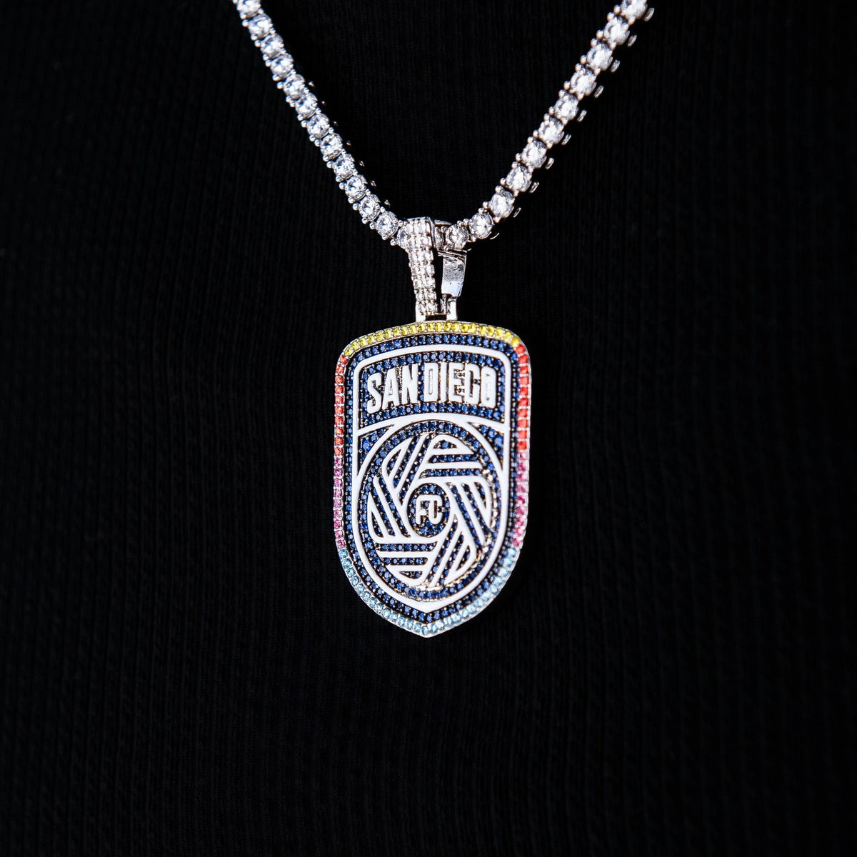 San Diego FC Official MLS Logo Pendant in White Gold