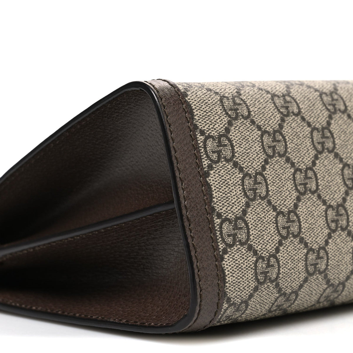 GG Supreme Monogram Web Medium Ophidia Chain Shoulder Bag Brown