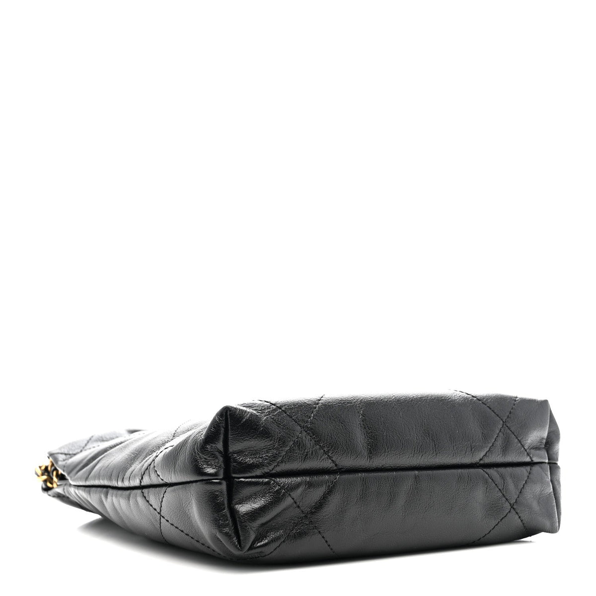 Shiny Calfskin Quilted Mini Chanel 22 Black
