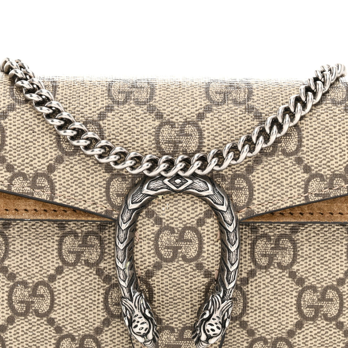 GG Supreme Monogram Super Mini Dionysus Shoulder Bag Taupe