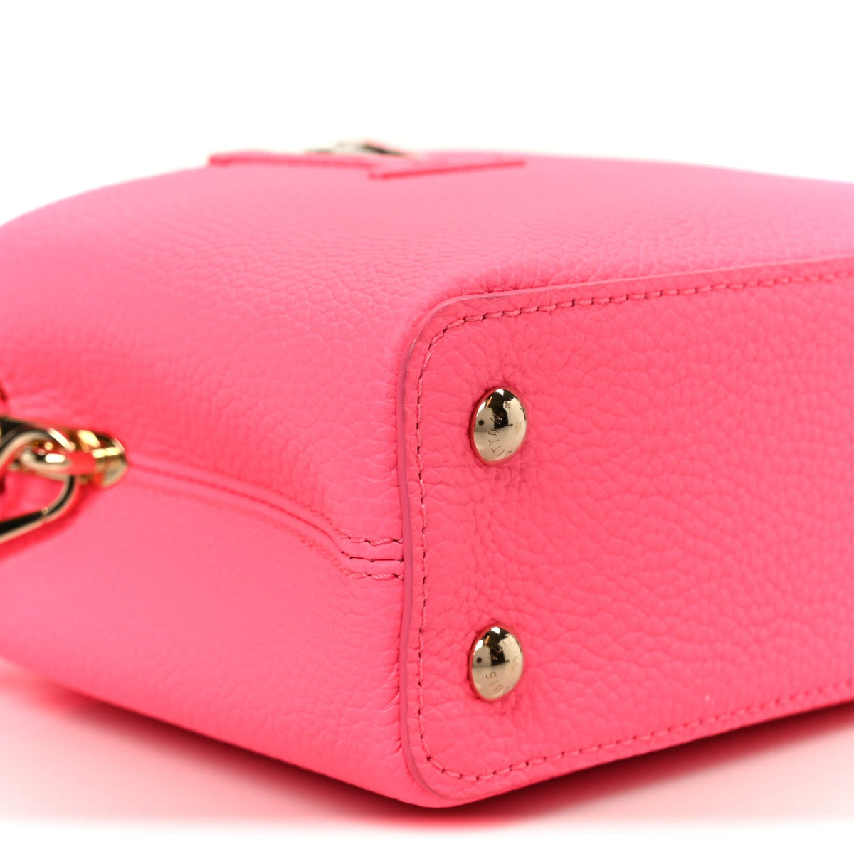 Taurillon Monogram Tuffetage Capucines Mini Fluo Pink