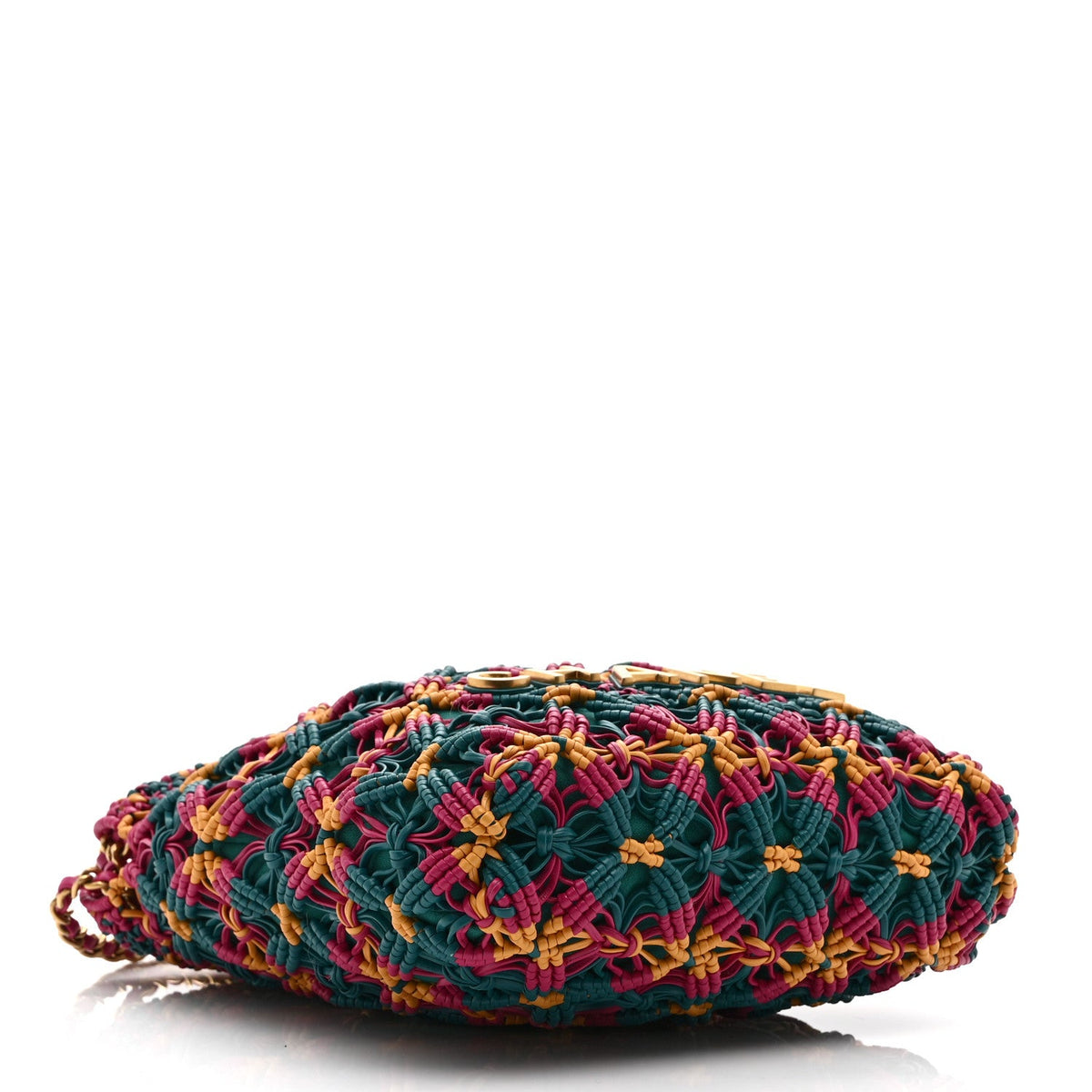 Calfskin Macrame Mini Chanel 22  Green Purple Yellow