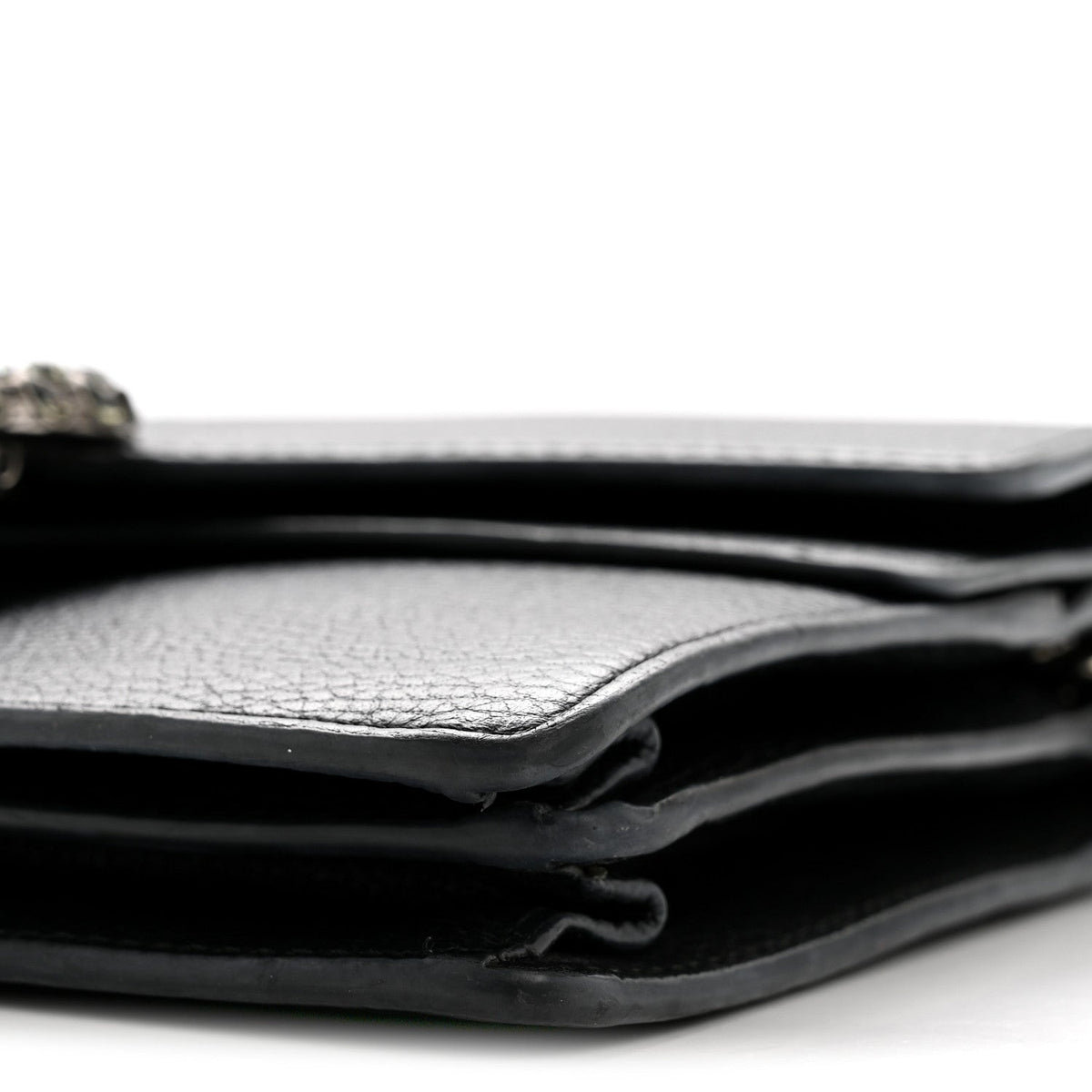 Pebbled Calfskin Small Dionysus Shoulder Bag Black