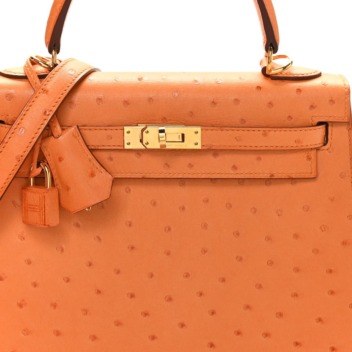 Ostrich Kelly Sellier 25 Abricot