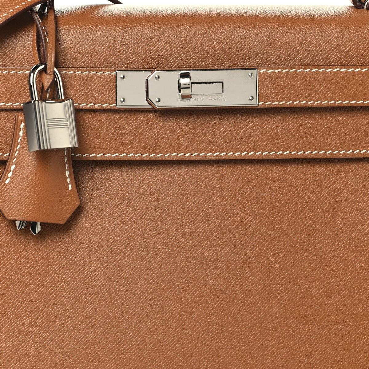 Madame Calfskin Kelly Sellier 28 Gold