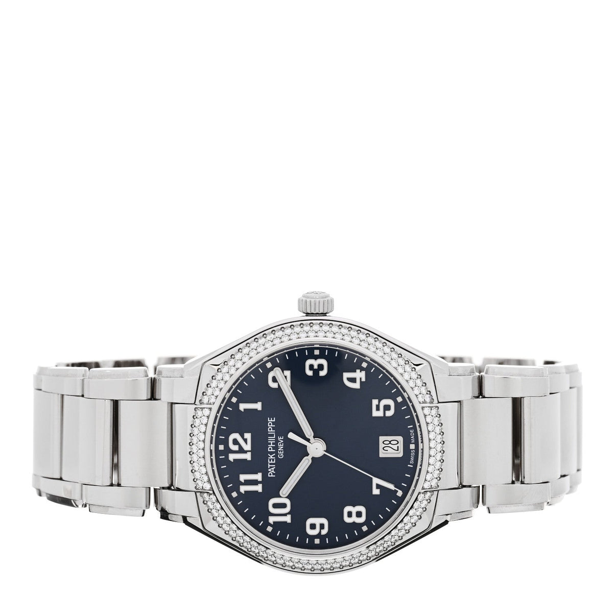 Stainless Steel Diamond 36mm Twenty-4 Automatic Watch Blue 7300/1200A-001
