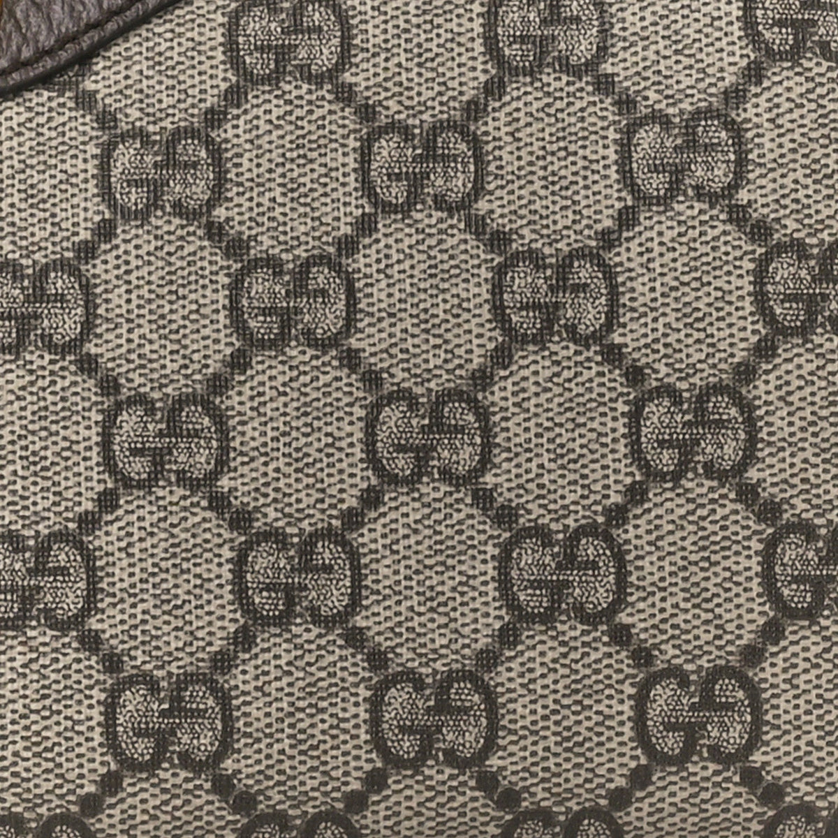 GG Supreme Monogram Textured Dollar Calfskin Web Small Ophidia GG Handbag Beige Ebony New Acero