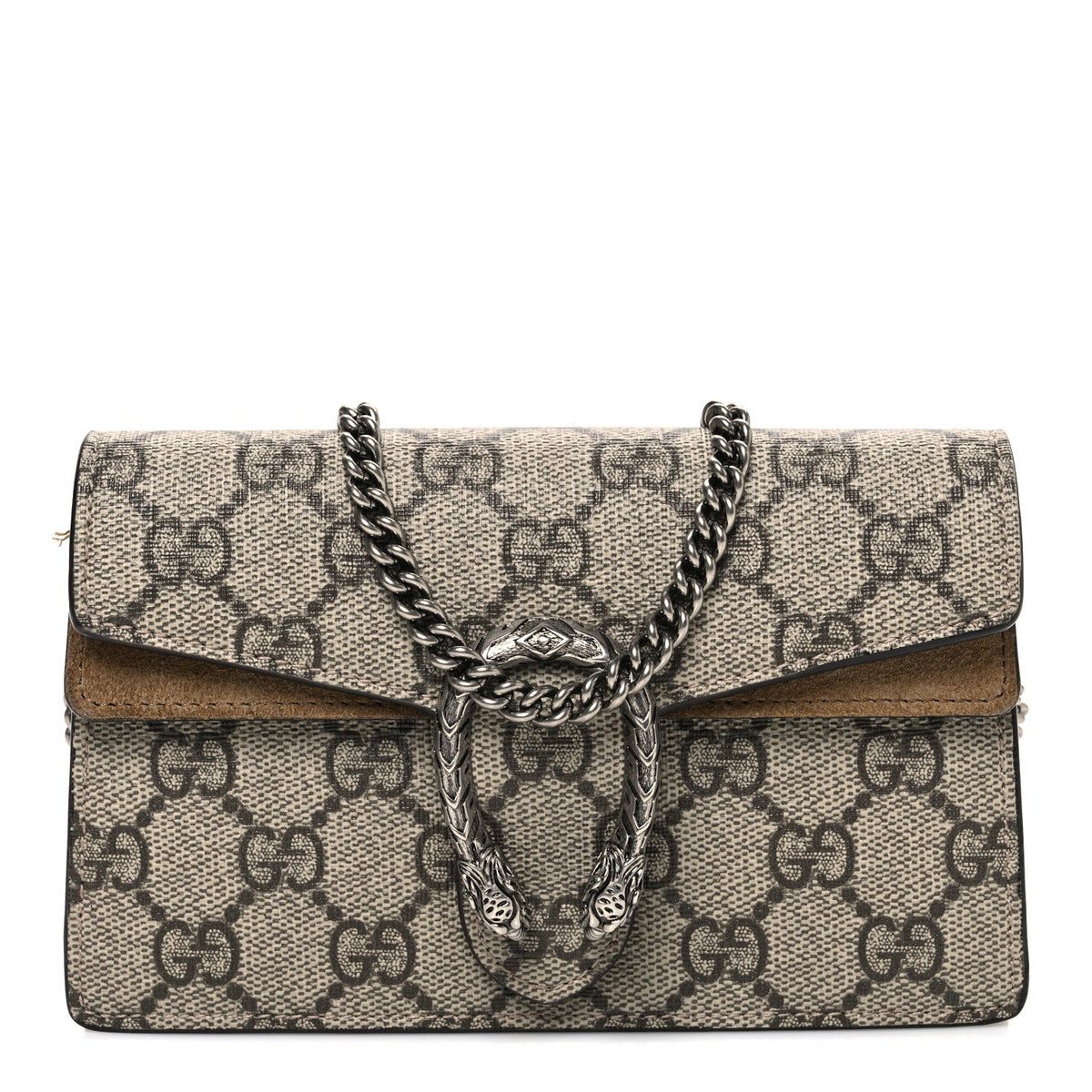 GG Supreme Monogram Super Mini Dionysus Shoulder Bag Taupe