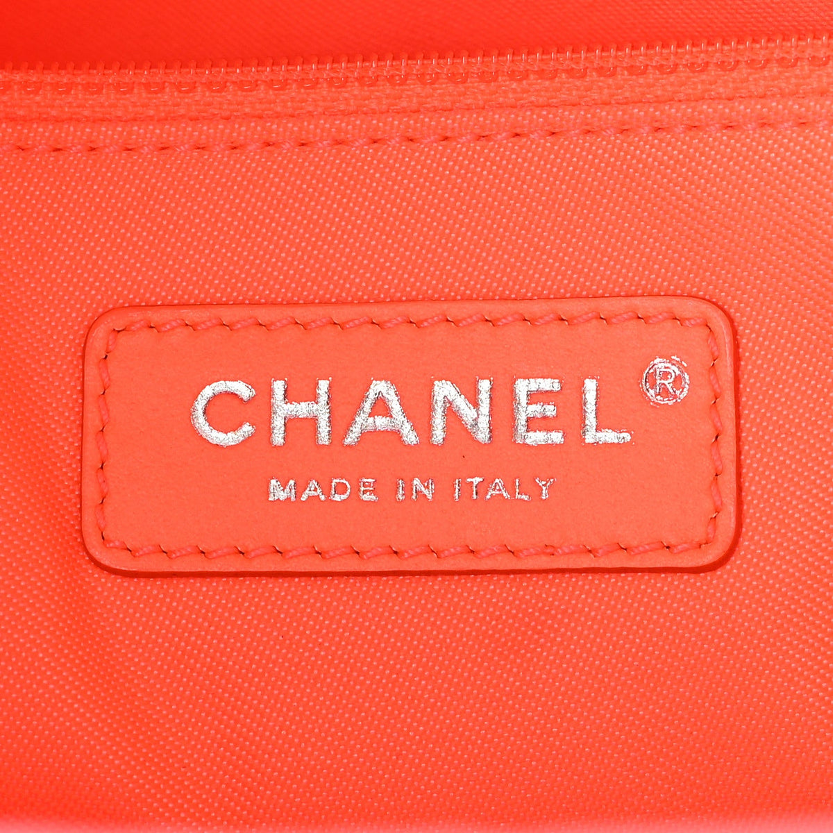 Mixed Fibers Calfskin Medium Deauville Tote Pink Orange