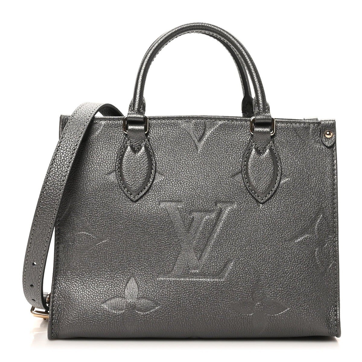 Metallic Empreinte Monogram Giant Onthego PM Gun Metal