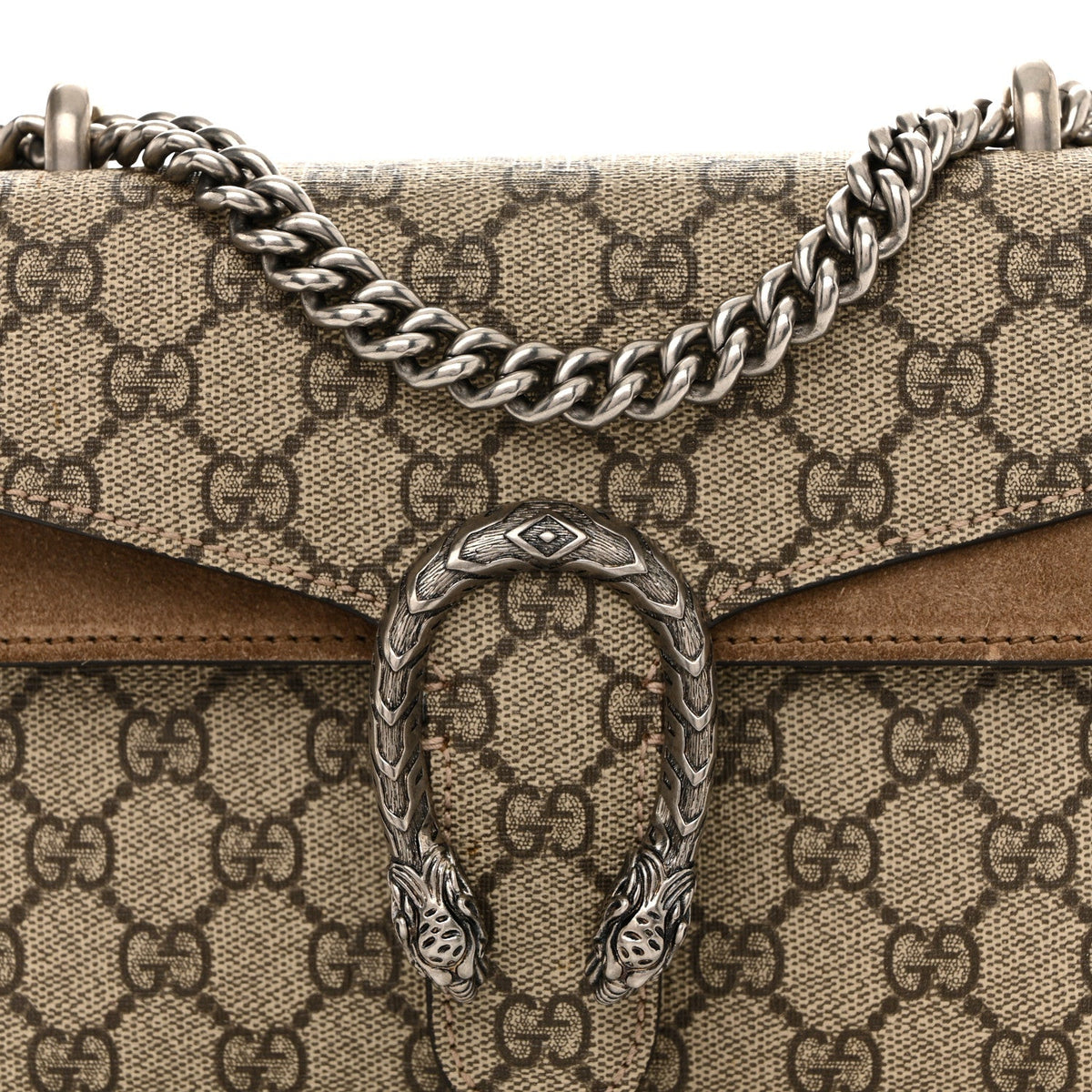 GG Supreme Monogram Mini Dionysus Shoulder Bag Taupe