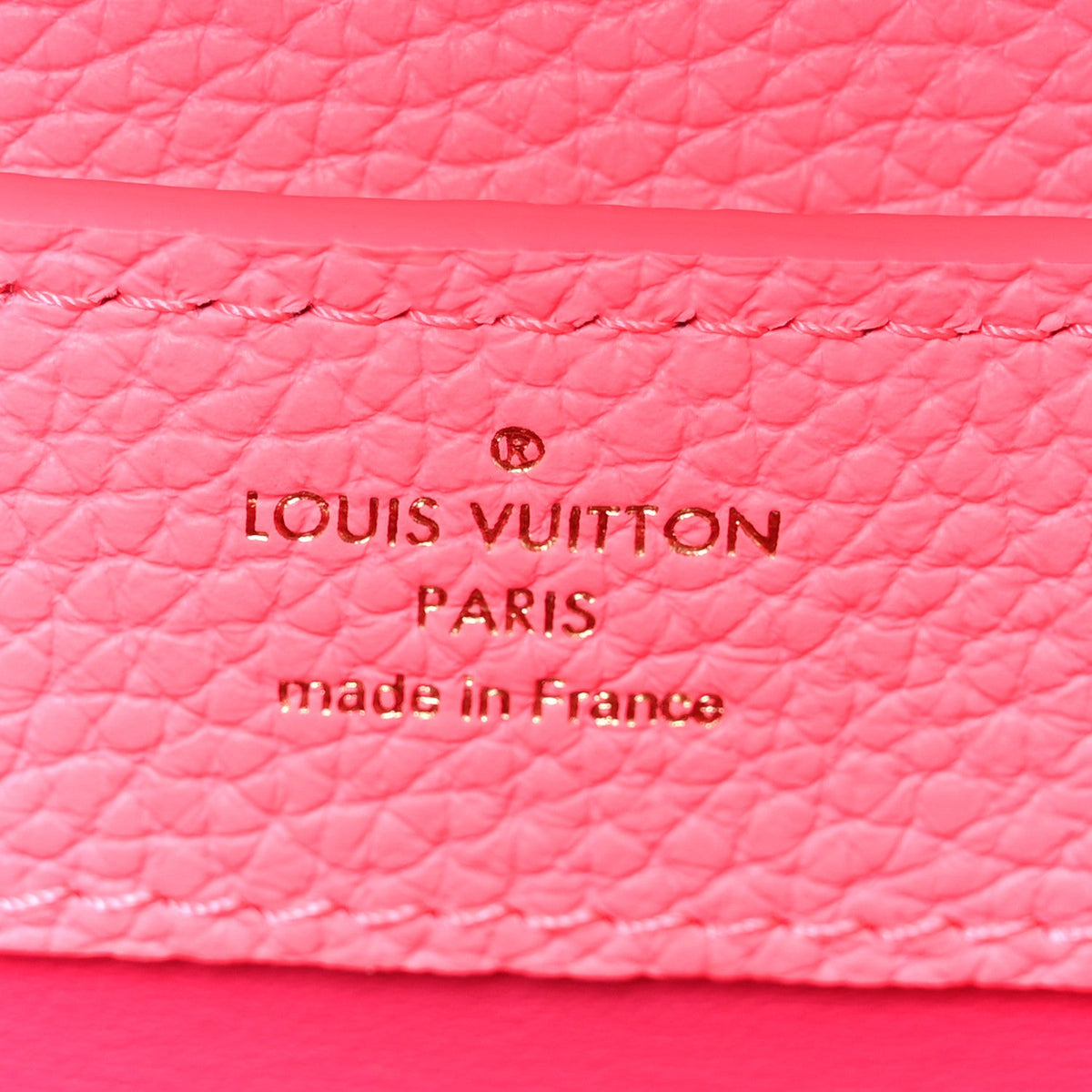 Taurillon Monogram Tuffetage Capucines Mini Fluo Pink