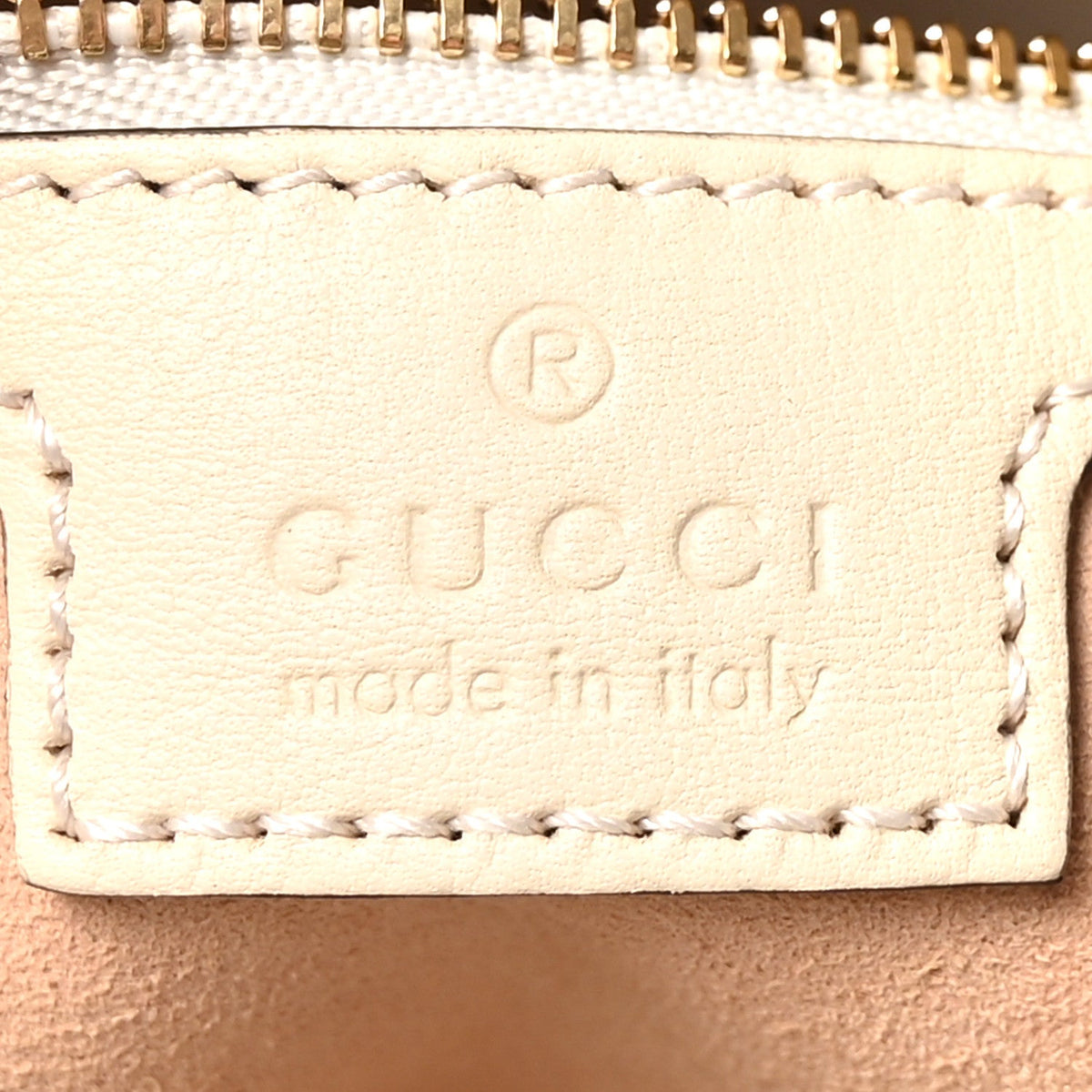GG Supreme Monogram Medium Padlock Tote White