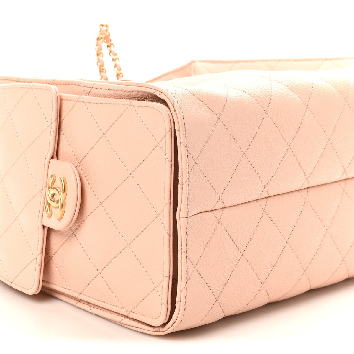 Caviar Quilted Small Chanel 25 Handbag Light Pink