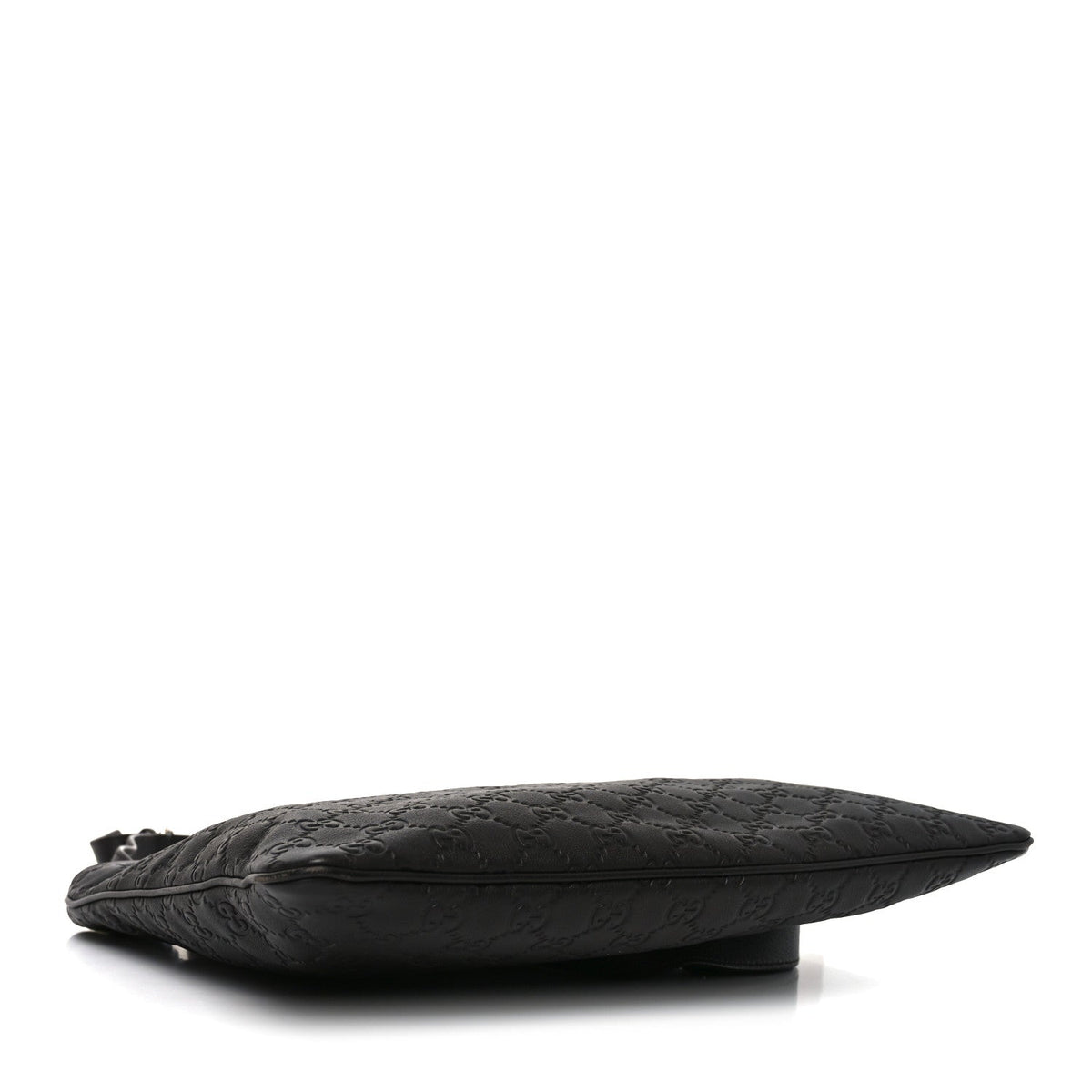 Guccissima Medium Flat Messenger Bag Black