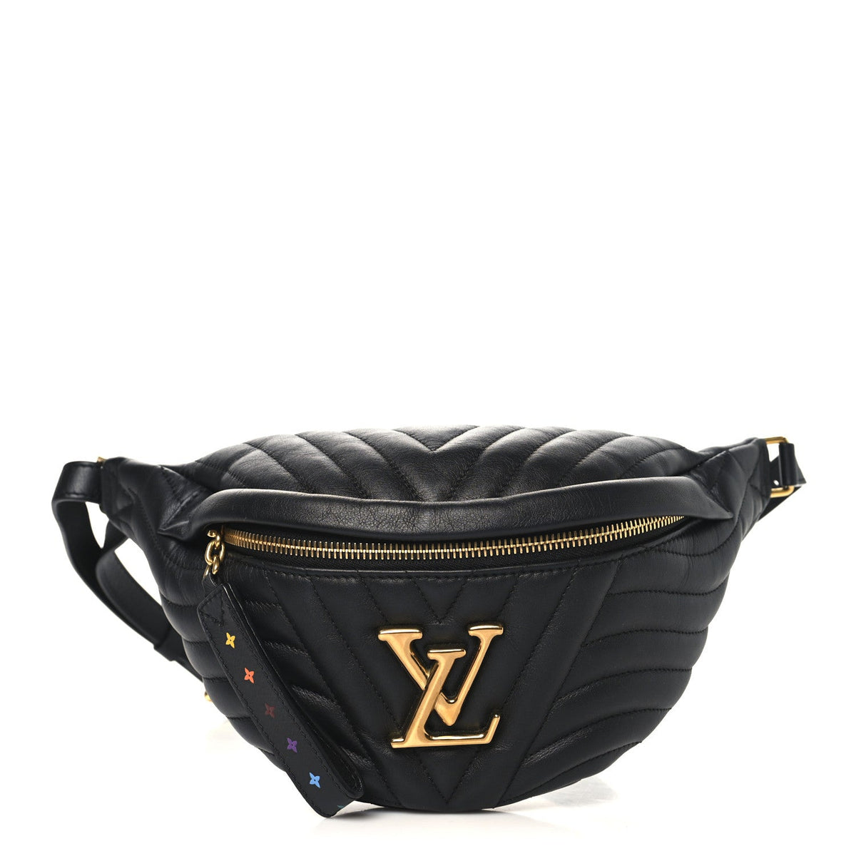 Calfskin Quilted New Wave Bumbag Black