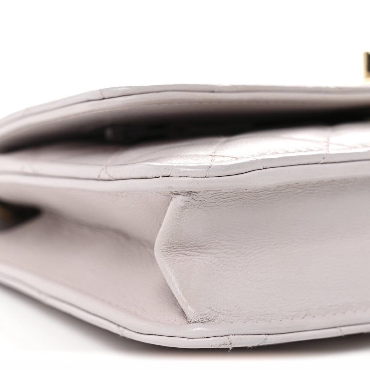 Lambskin Quilted Trendy CC Wallet On Chain WOC Lilac