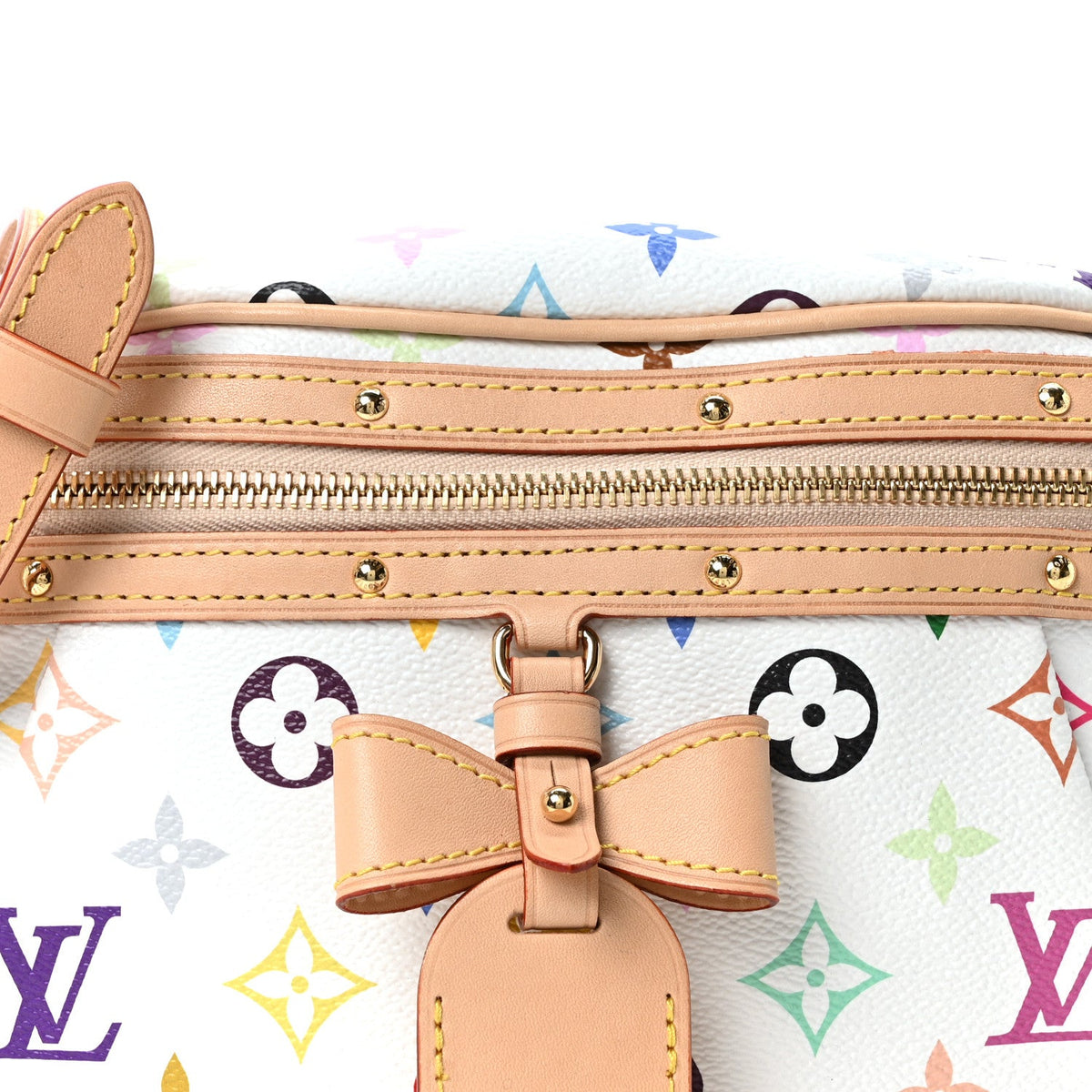 LV X TM Monogram Multicolor High Rise Bumbag White