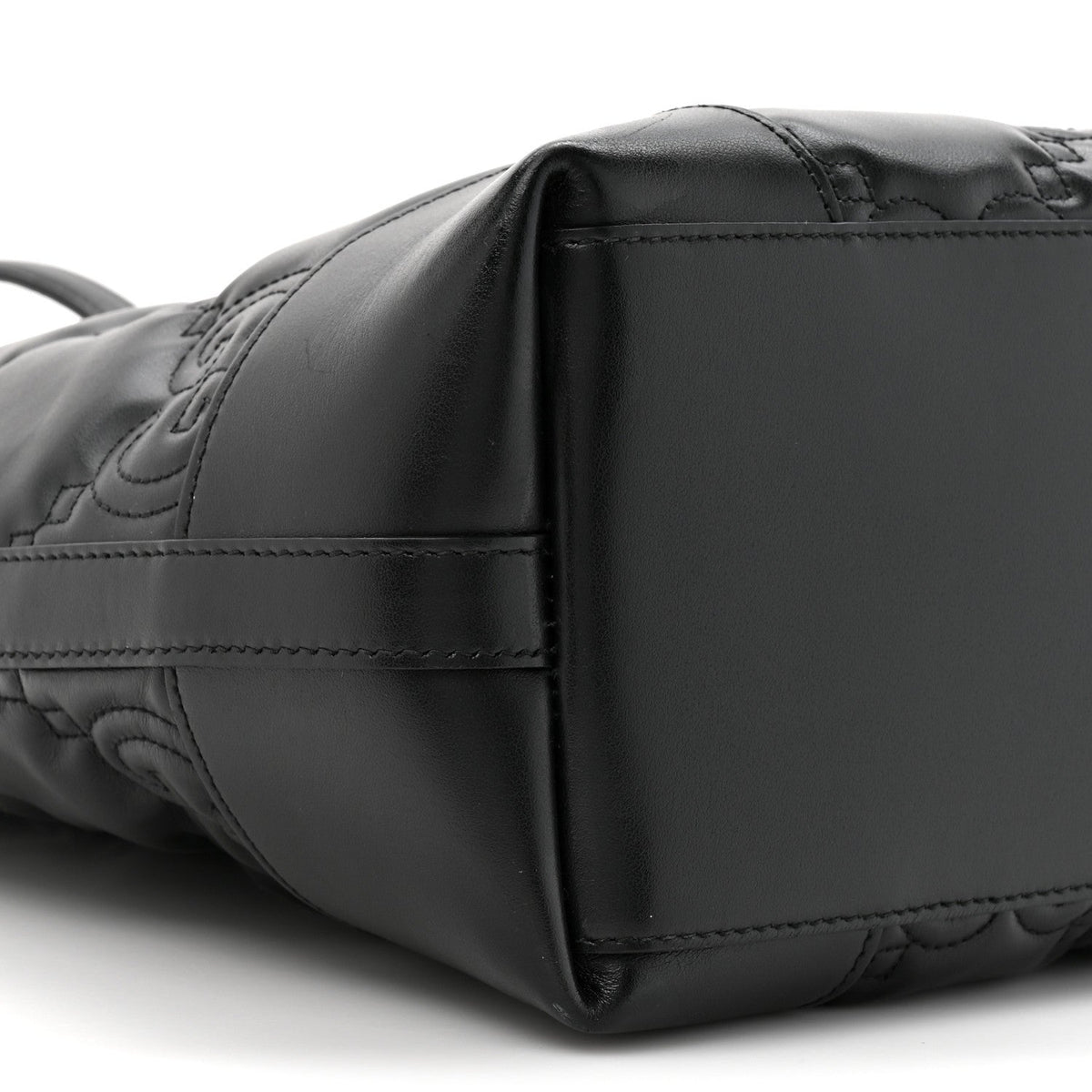 Calfskin GG Matelasse Medium Ophidia Shopping Tote Black