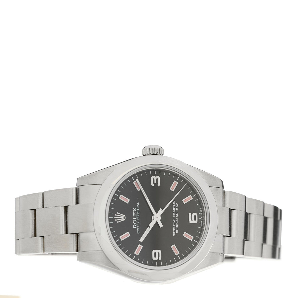 Stainless Steel 31mm Oyster Perpetual Watch Black 177200