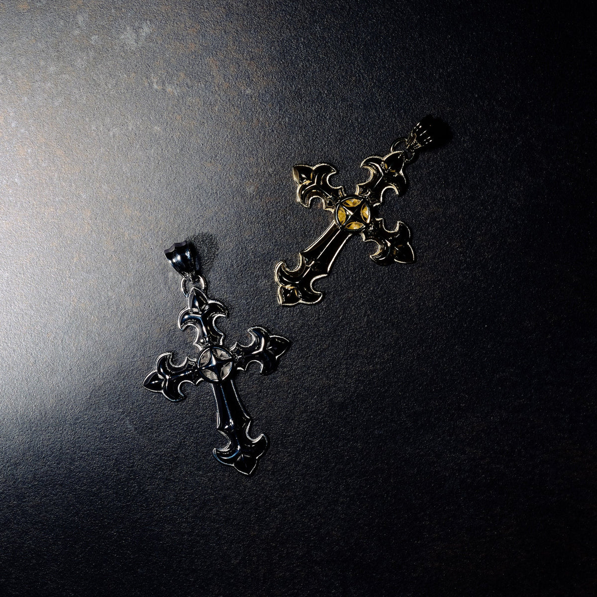GLD X Bloody Osiris Large Cross Pendant in Yellow Gold Vermeil