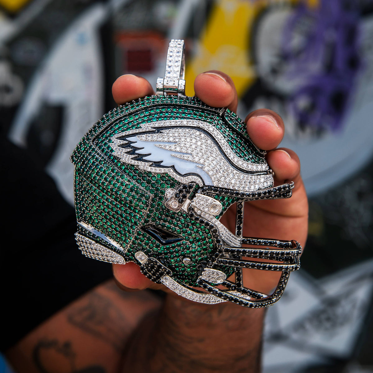 Giant Philadelphia Eagles Official NFL Helmet Pendant