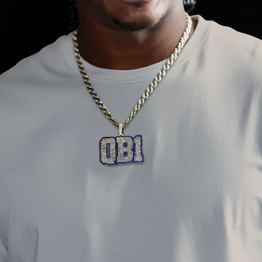 GLD X Bryce Underwood QB1 Pendant in Yellow Gold