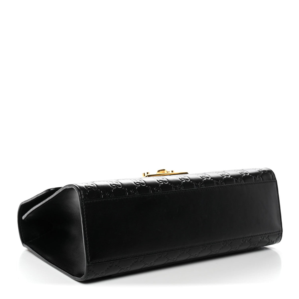 Guccissima Medium Padlock Shoulder Bag Black