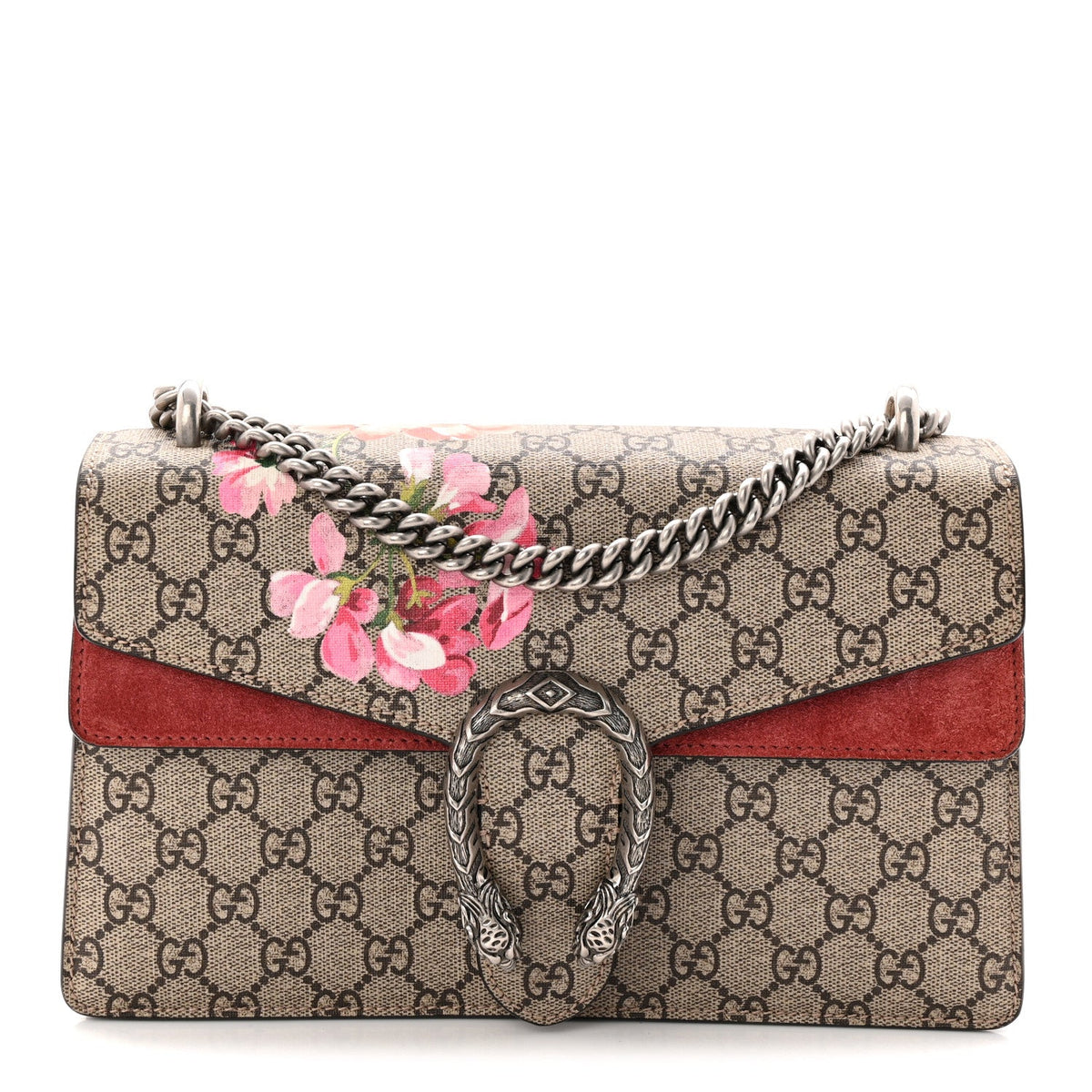 GG Supreme Monogram Blooms Small Dionysus Shoulder Bag Beige Multicolor Dry Rose
