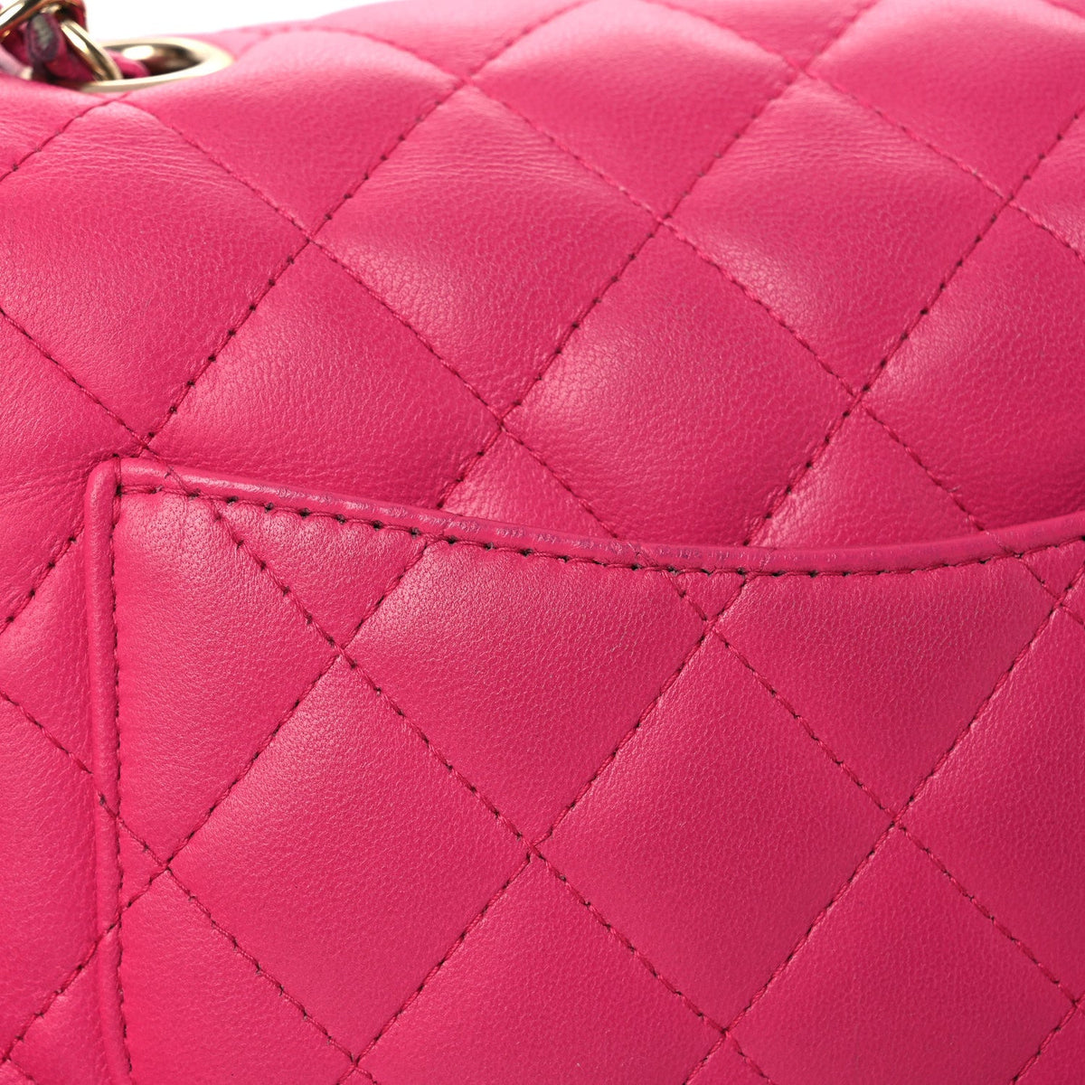 Lambskin Quilted Mini Square Flap Pink