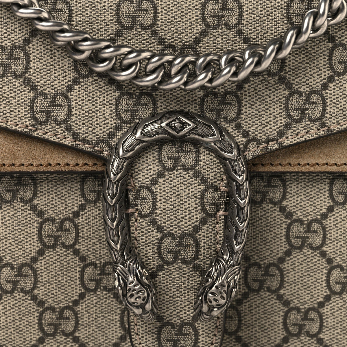GG Supreme Monogram Mini Dionysus Shoulder Bag Taupe