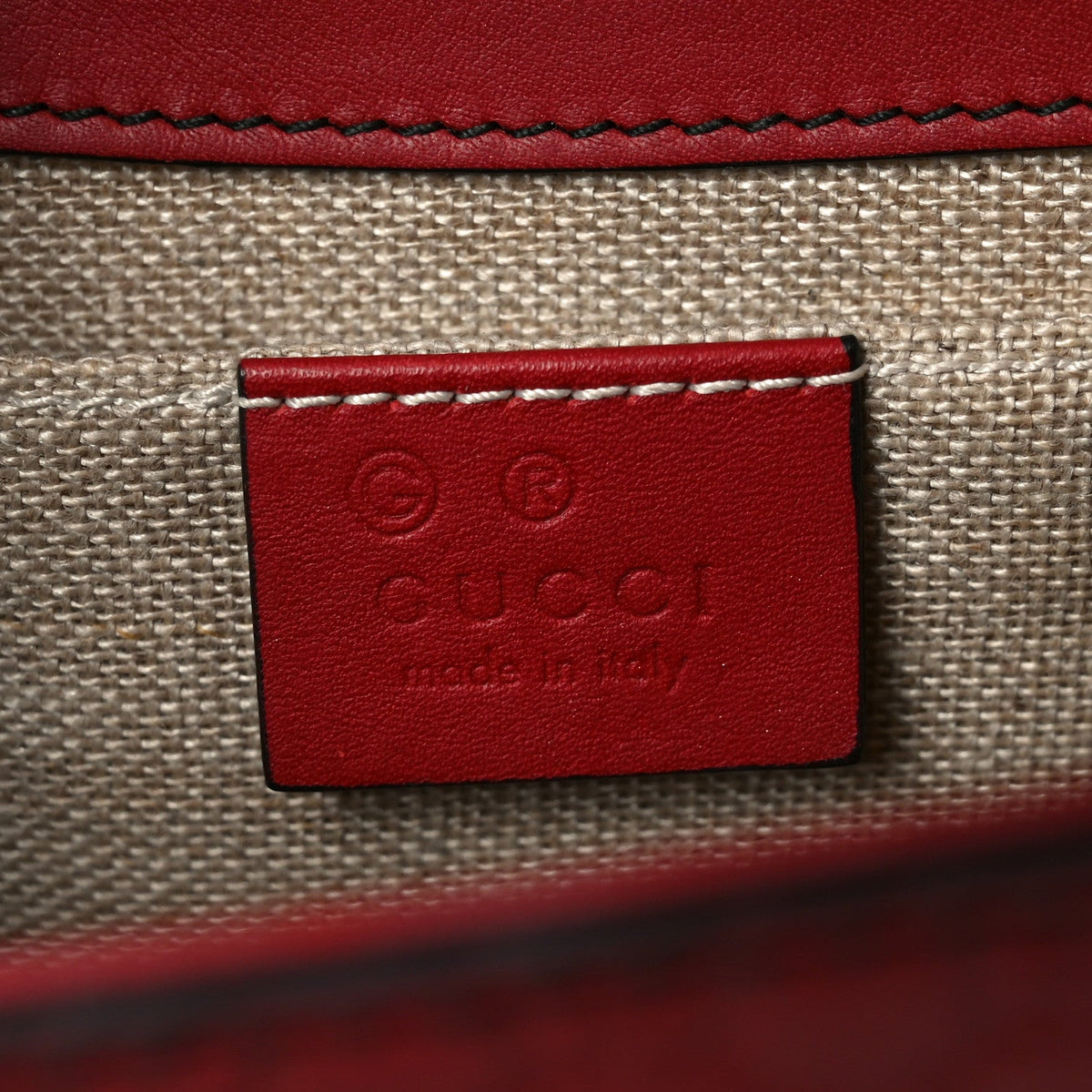 Microguccissima Medium Emily Chain Shoulder Bag Red