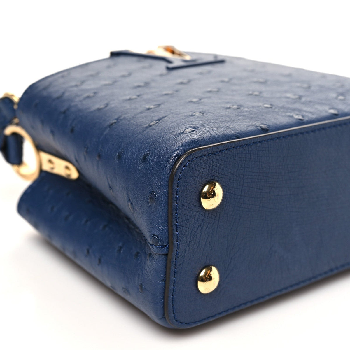 Ostrich Capucines Mini Indigo