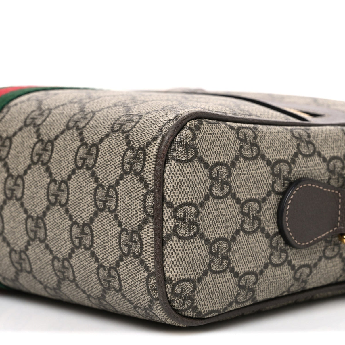 GG Supreme Monogram Web Small Ophidia Shoulder Bag Brown