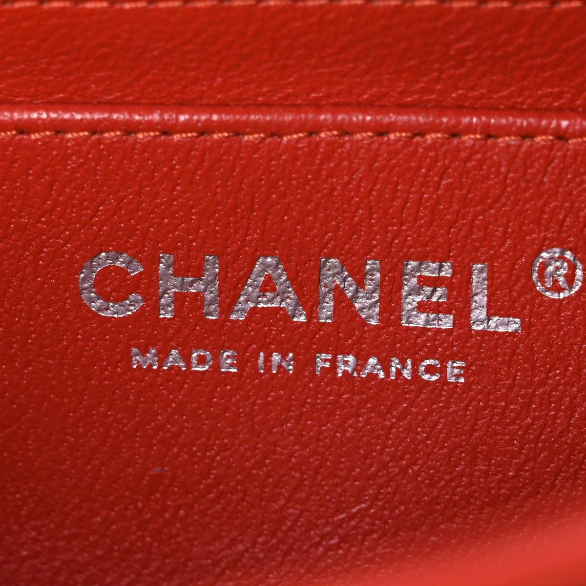 Lambskin Quilted Mini Rectangular Flap Red