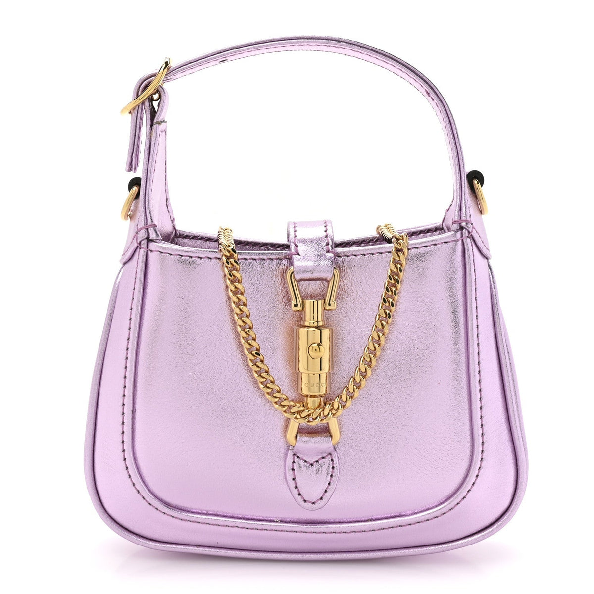 Laminated Nappa Nano Jackie 1961 Hobo Metallic Rosa