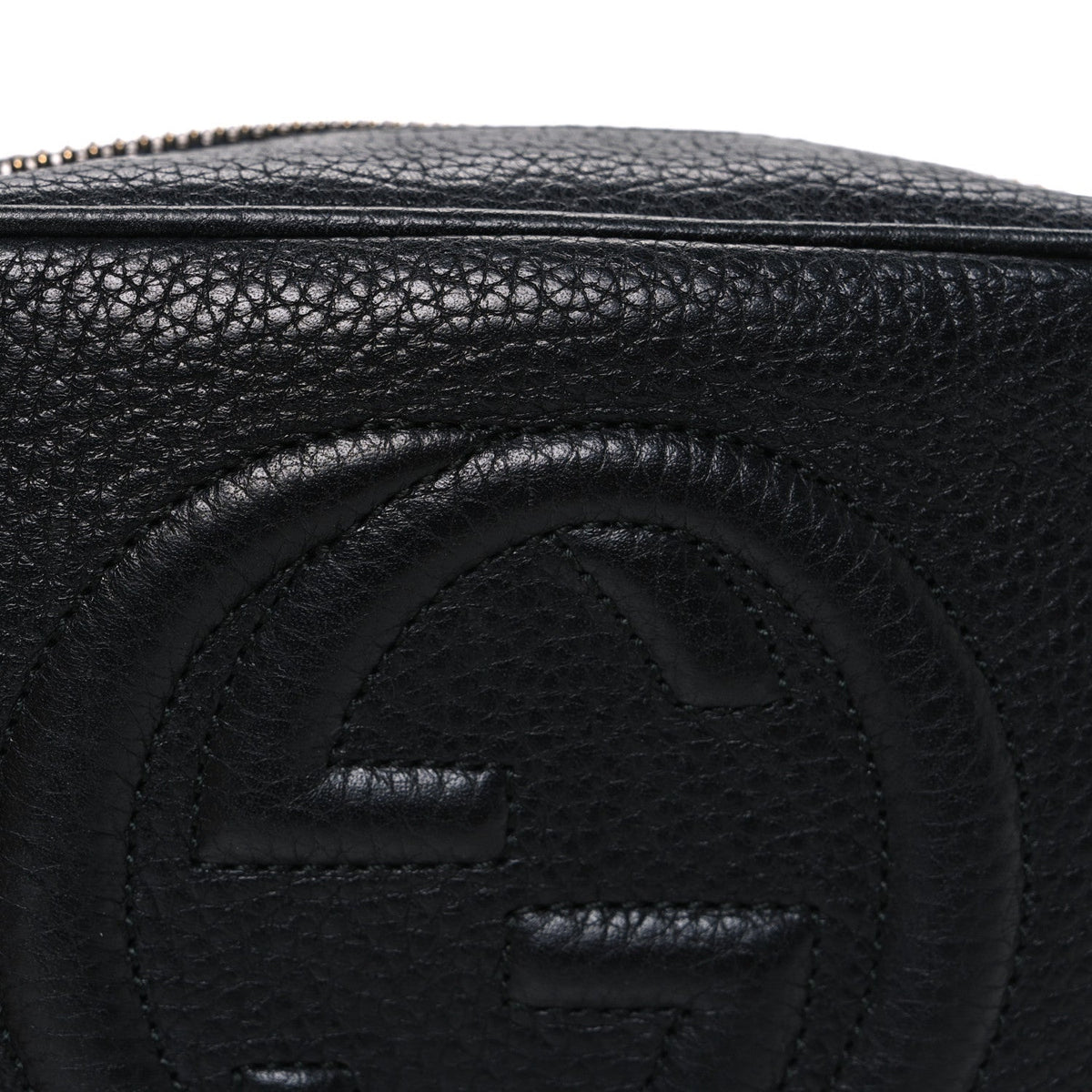 Pebbled Calfskin Mini Soho Disco Bag Black