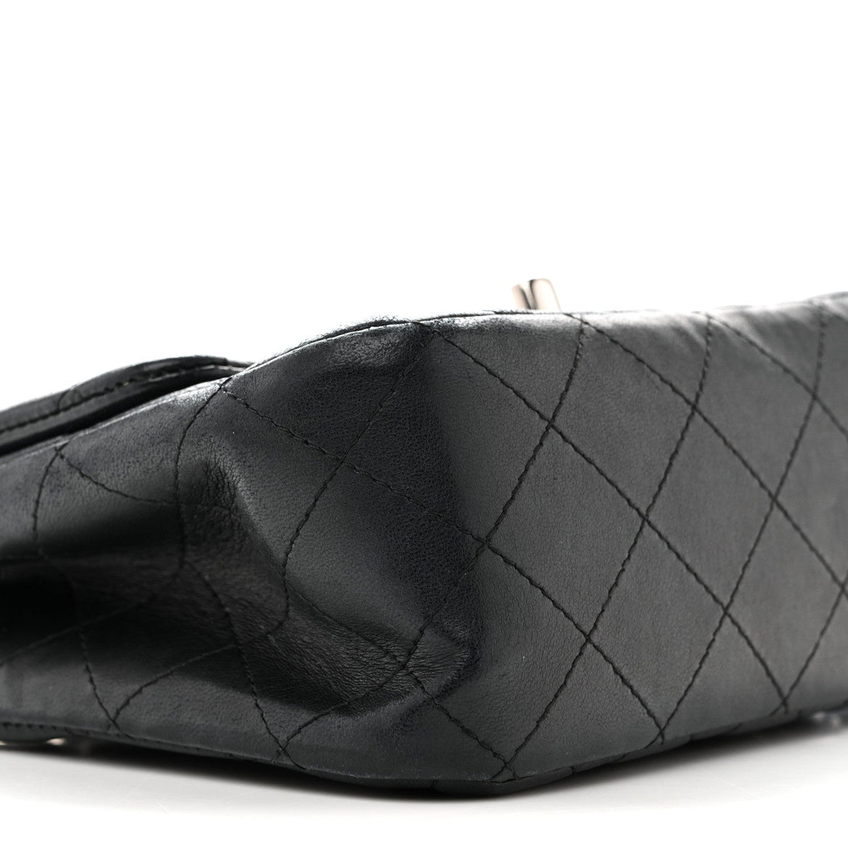 Lambskin Quilted Mini Square Flap Black
