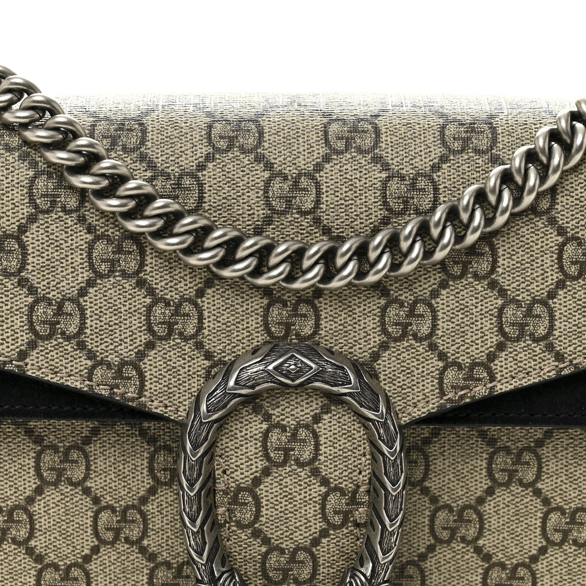 GG Supreme Monogram Small Dionysus Shoulder Bag Black