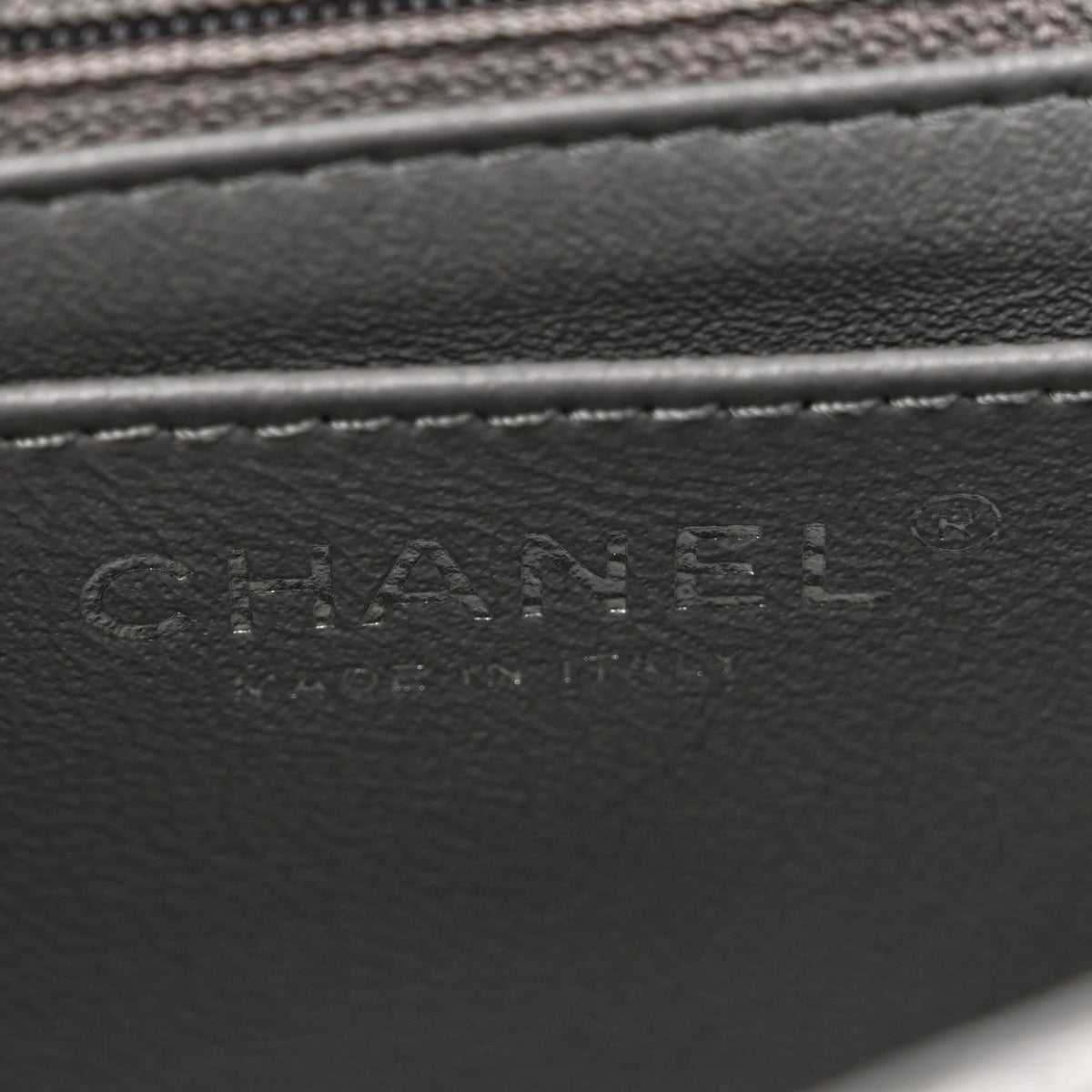 Caviar Quilted Mini Rectangular Flap Grey