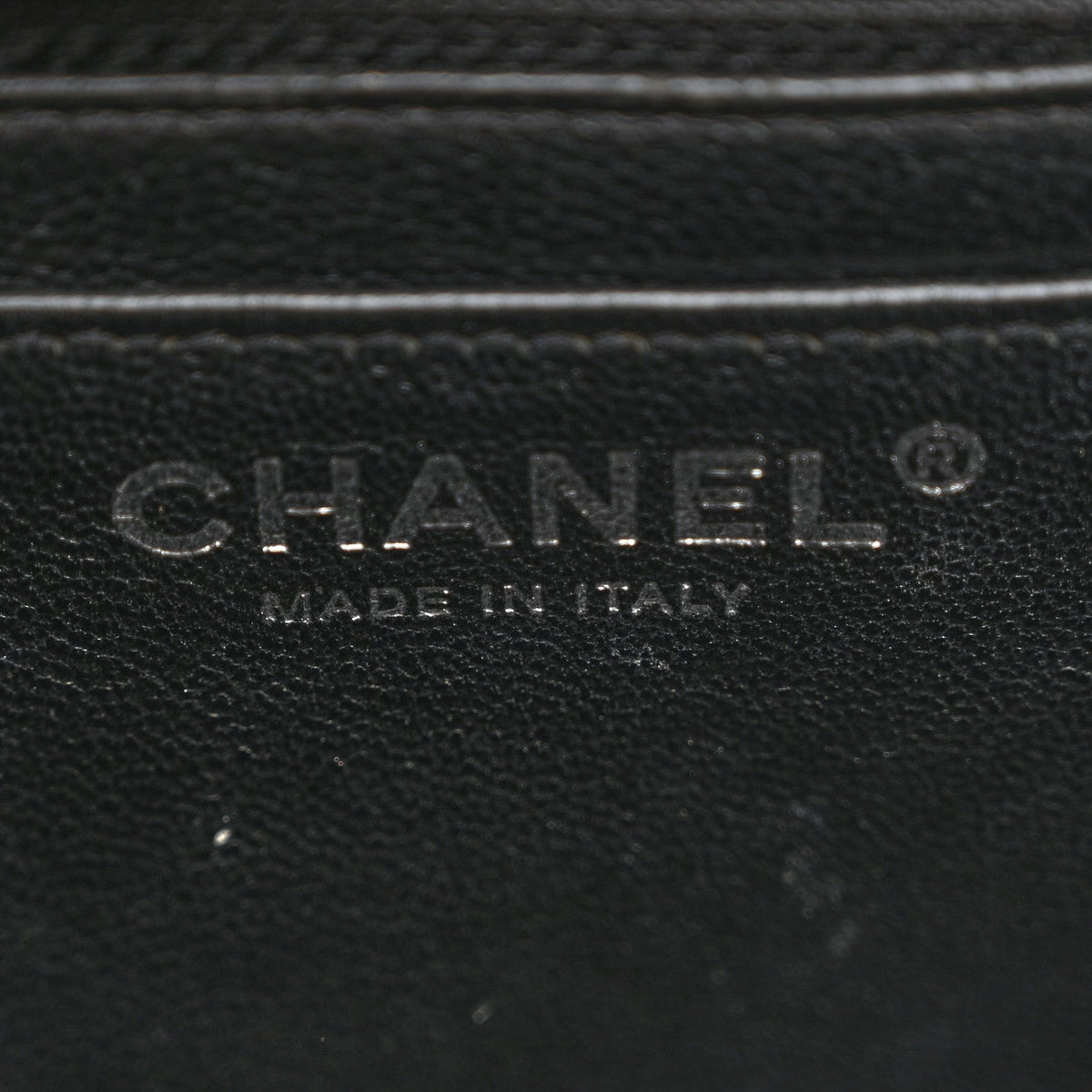 Patent Calfskin Quilted Mini Square Flap Black