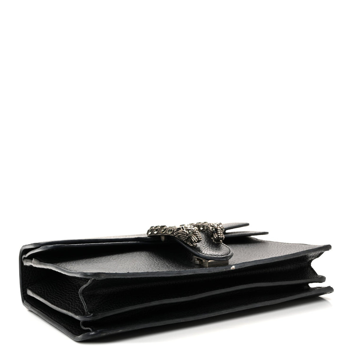 Pebbled Calfskin Small Dionysus Shoulder Bag Black