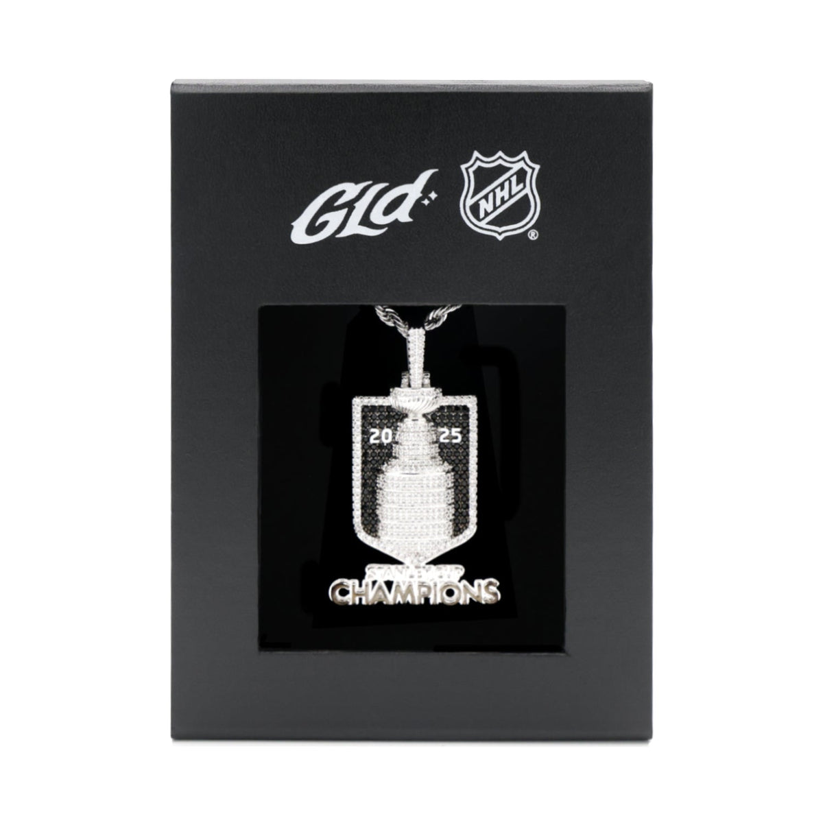 2025 Stanley Cup Official NHL Championship Pendant with 20 Rope Chain in White Gold