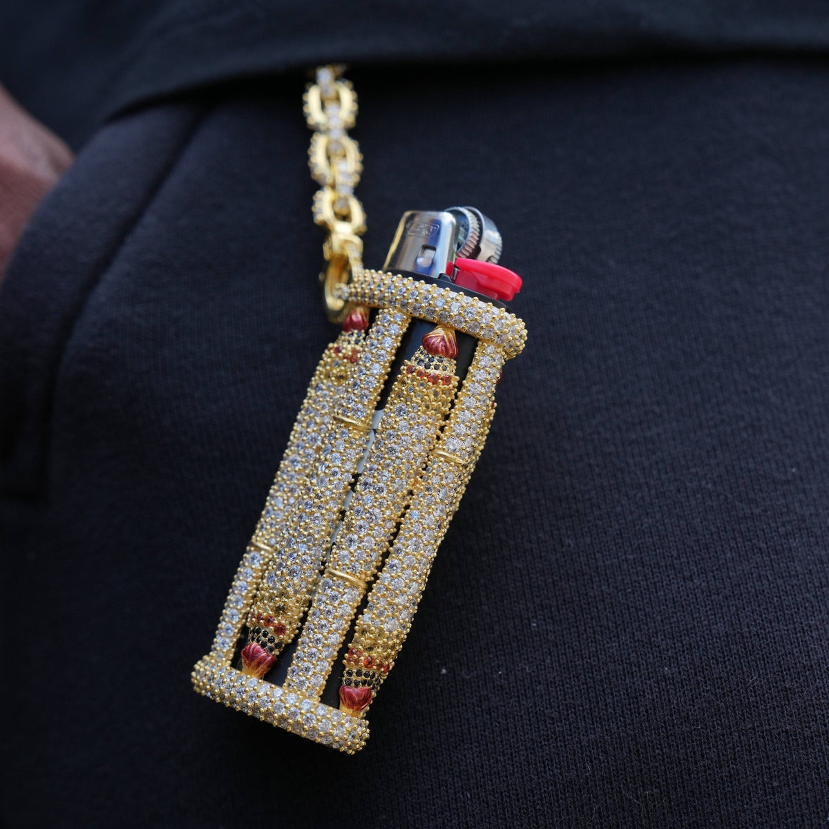 It's Lit Lighter Case Clip On in Yellow Gold